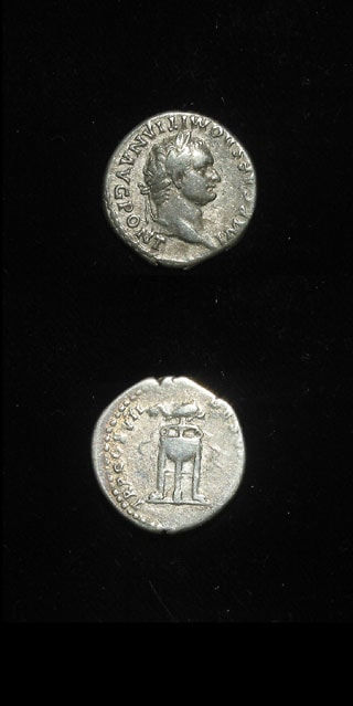 Silver Denarius of Emperor Domitian, 81 CE - 96 CE