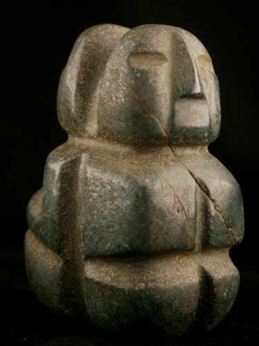 Mezcala Stone Sculpture of a Conjoined Couple, 300 BCE - 300 CE