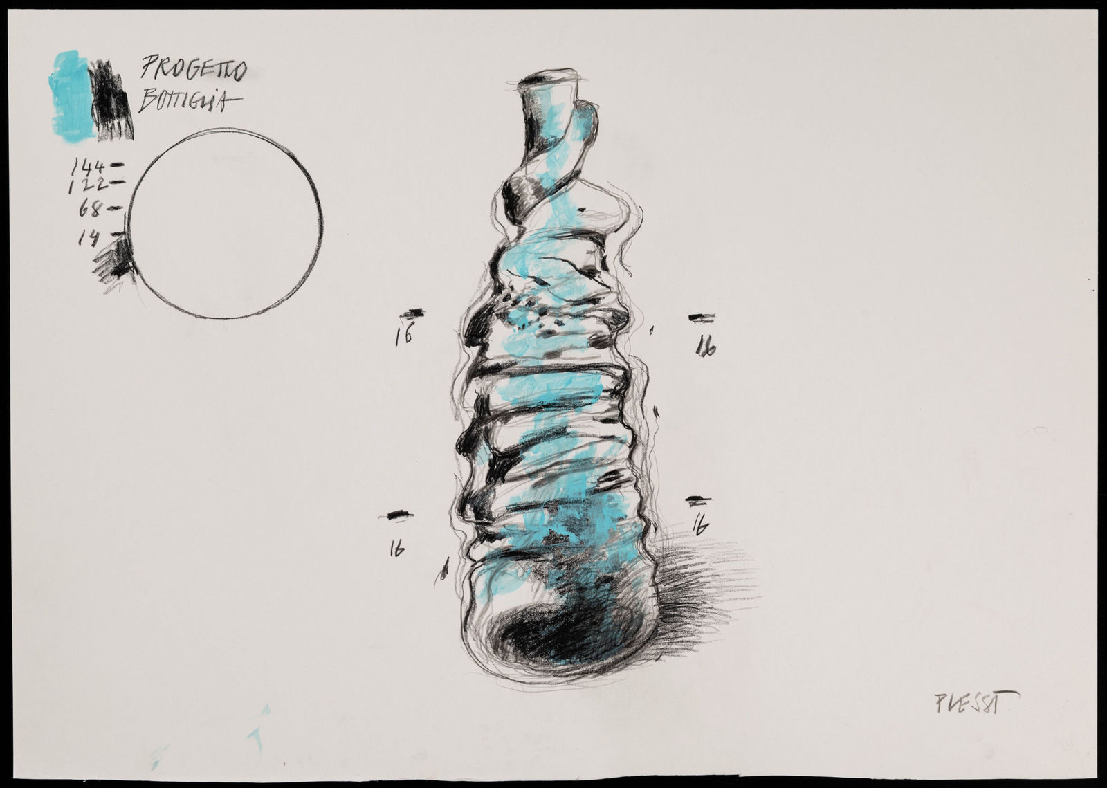 Fabrizio Plessi, Bottle, 2025