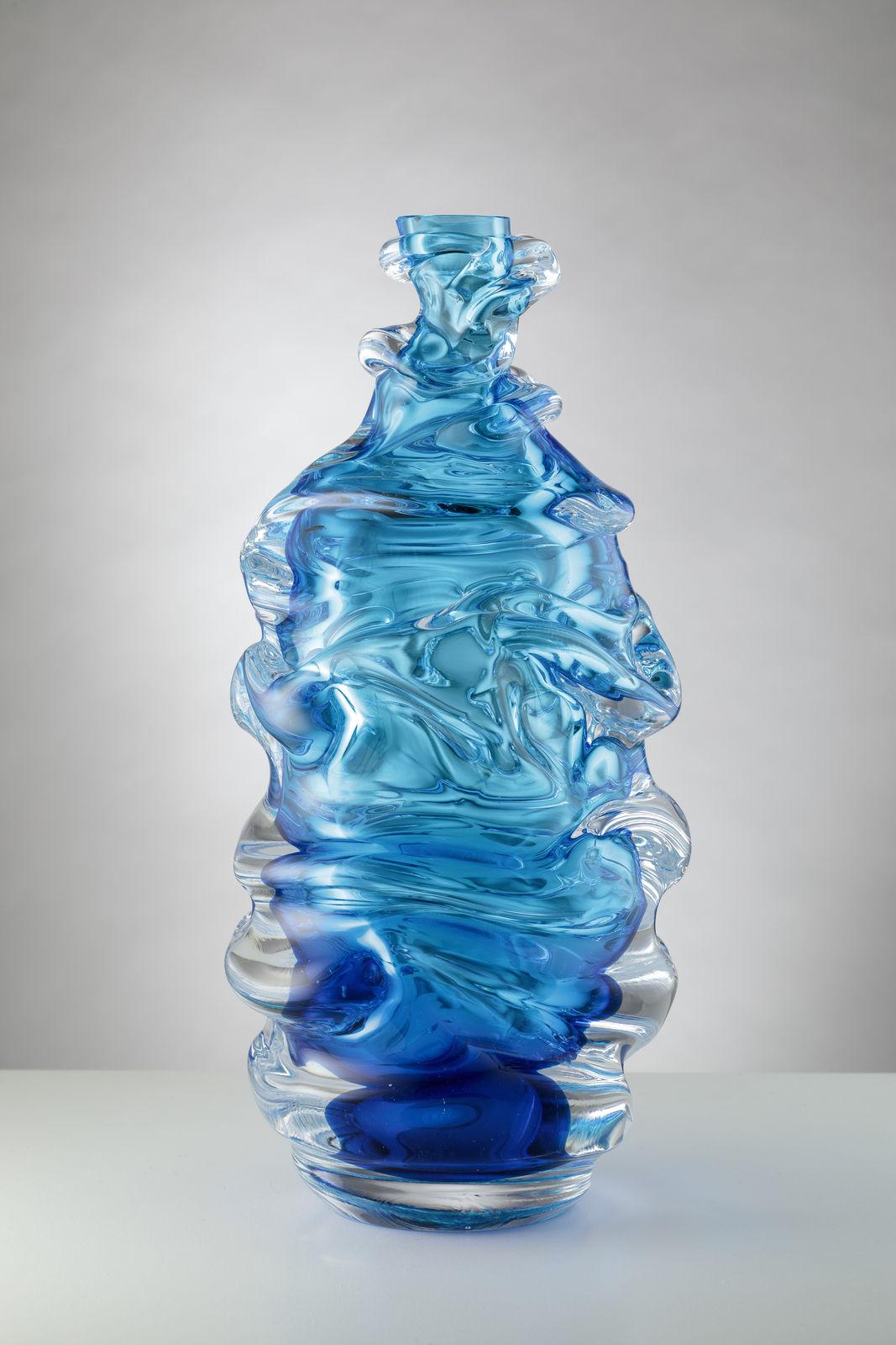 Fabrizio Plessi, Bottle Sculpture Blue, 2025