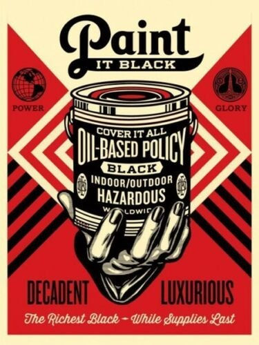 Shepard Fairey, Paint It black, 2019
