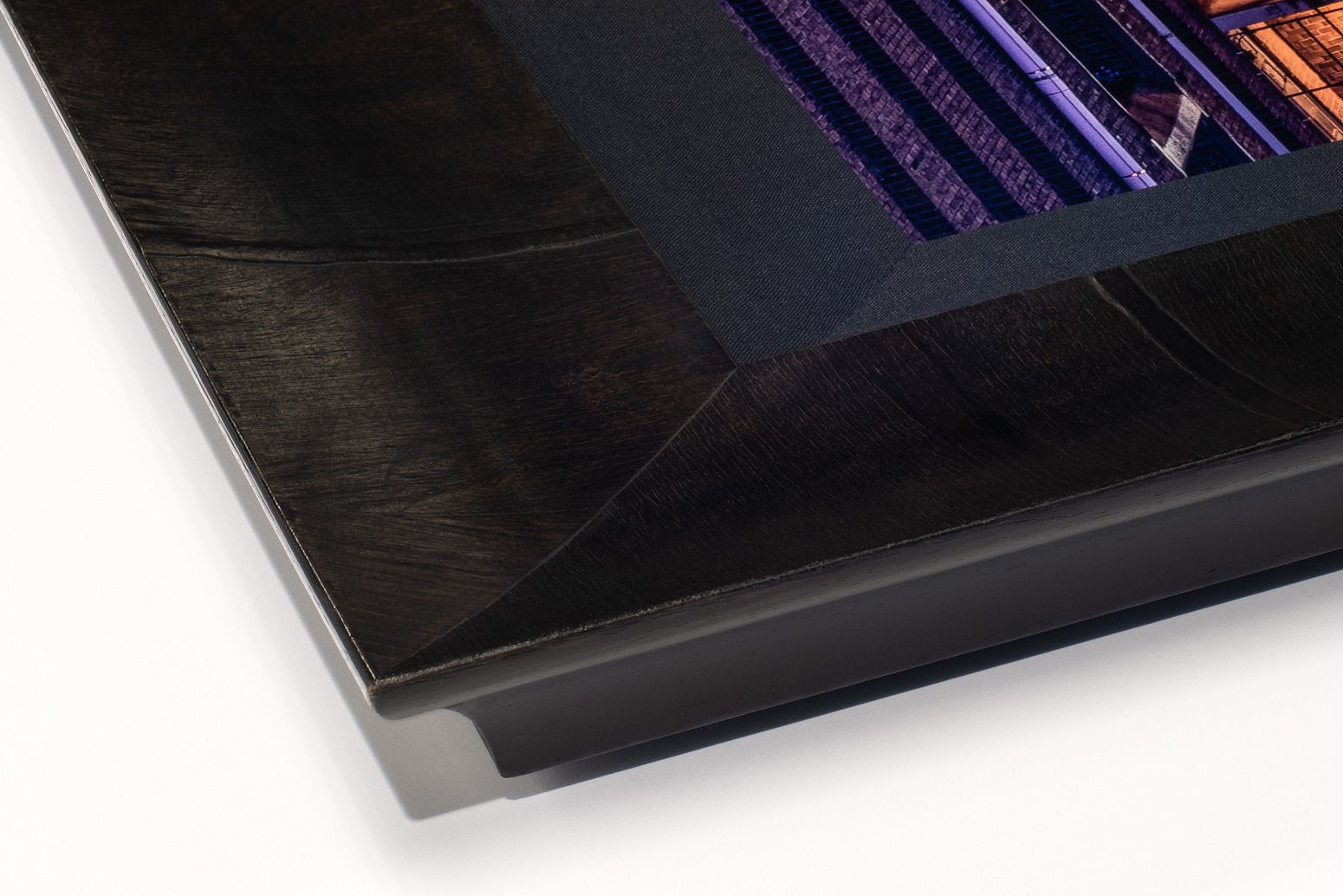 Mario Basner, Tea House, Tabacchino Frame, Dark Ash, Black Linen Liner