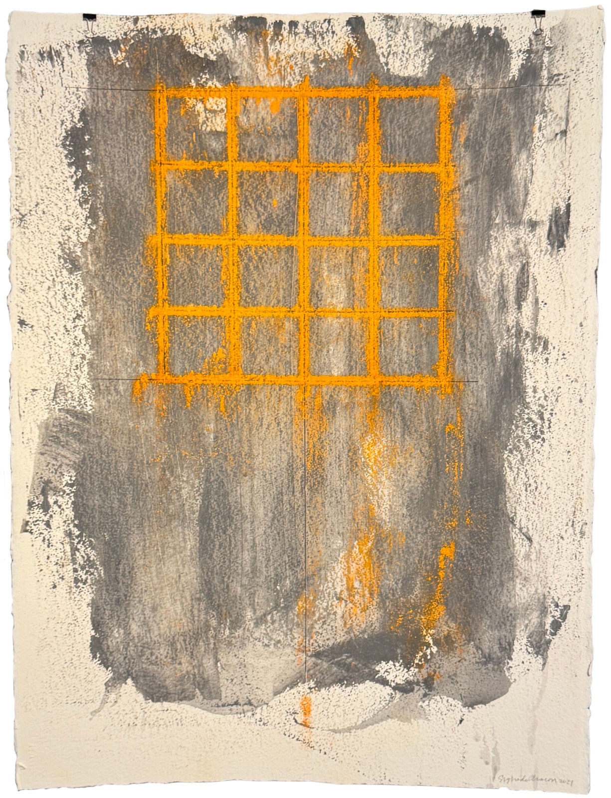 Sigfredo Chacón, Grid Orange, 2021