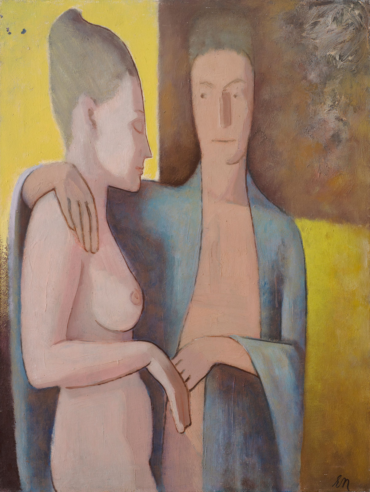 Ernest Neuschul, Zwei Figuren: Erste Fassung (Two Figures: First Version), 1948-9