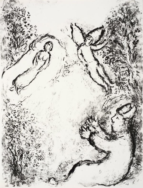 Marc Chagall, While Miranda sleeps, Prospero summons Ariel, 1975