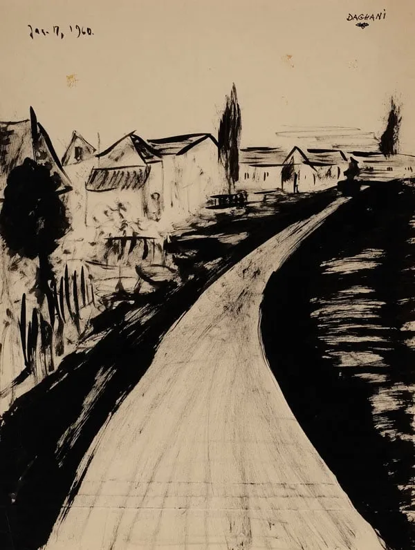 Arnold Daghani, Untitled (Street Scene)