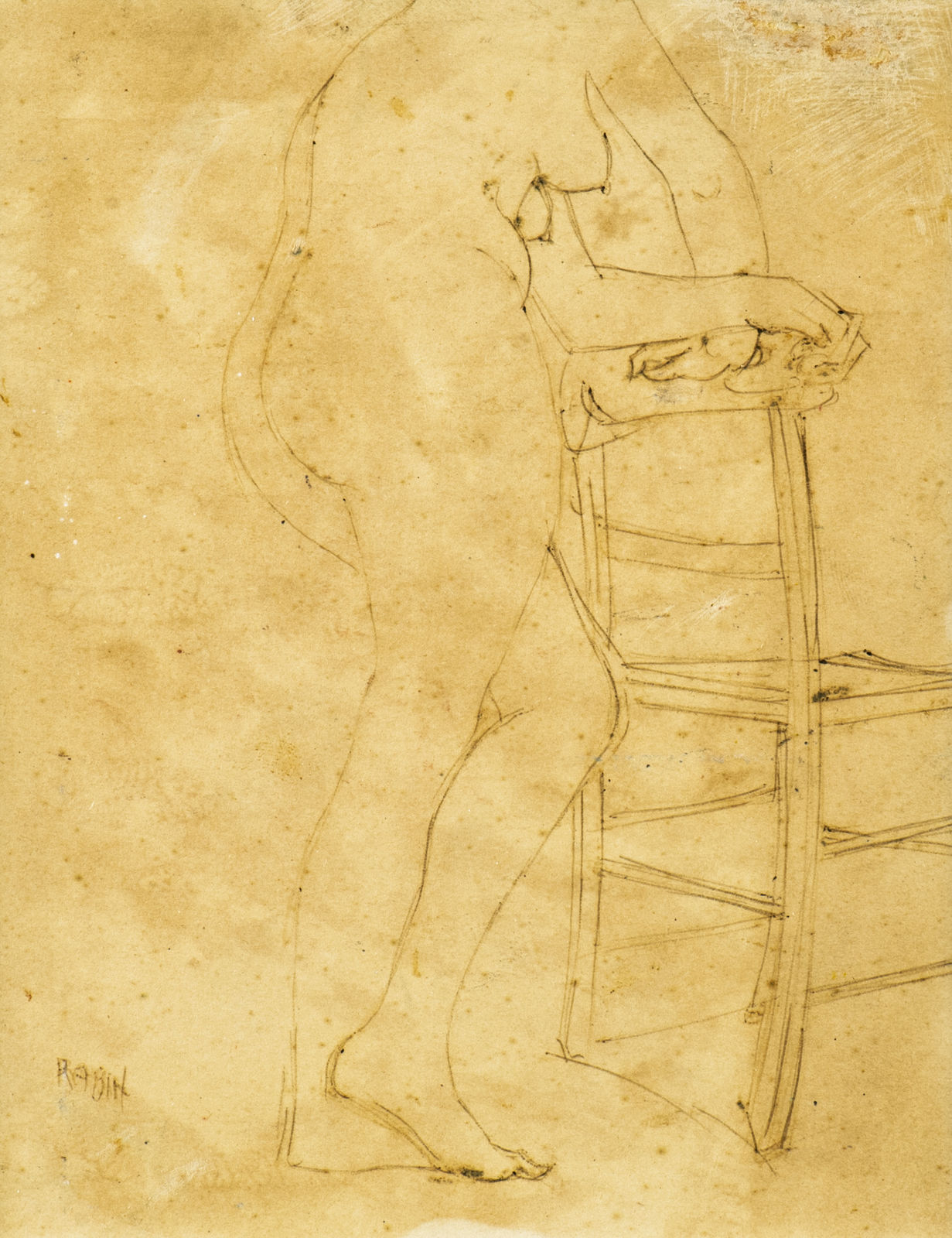 Sam Rabin, Nude with a Chair