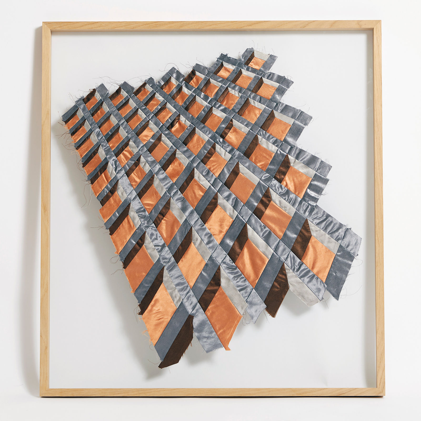 Inger Bergström, Perspective of Glossy Fabrics (Grey and Brown), 2020