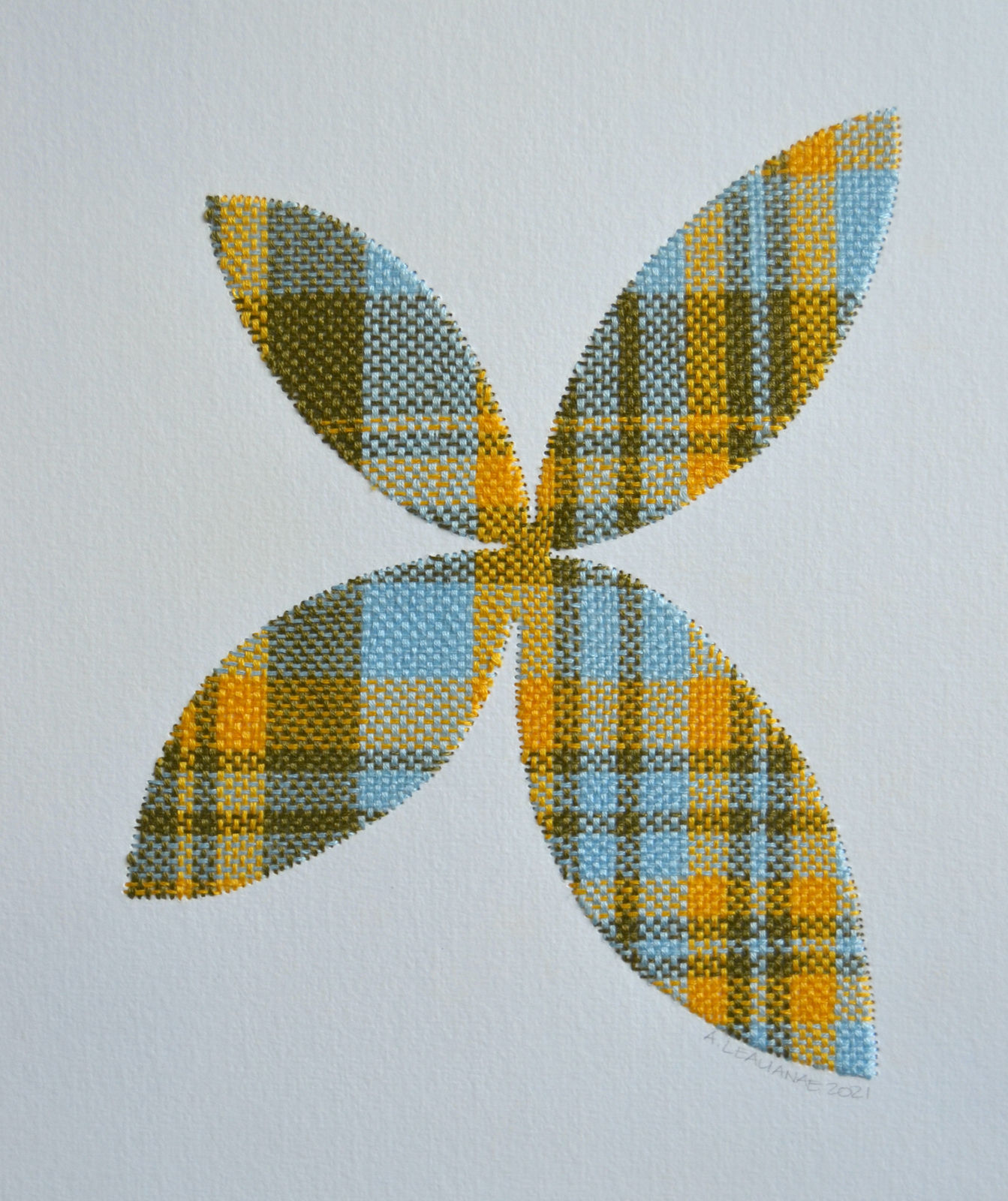 Alison Leauanae, Plaid Pua #114, 2021