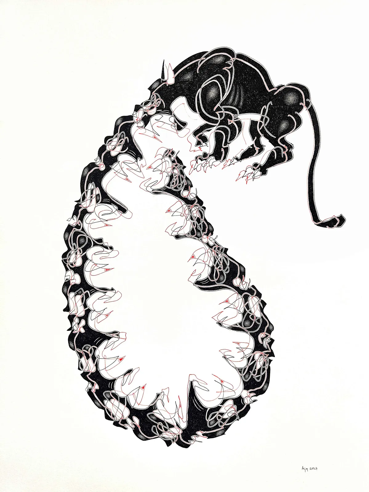 Arijoy Bhattacharyya, Concatenated Paisley, 2024