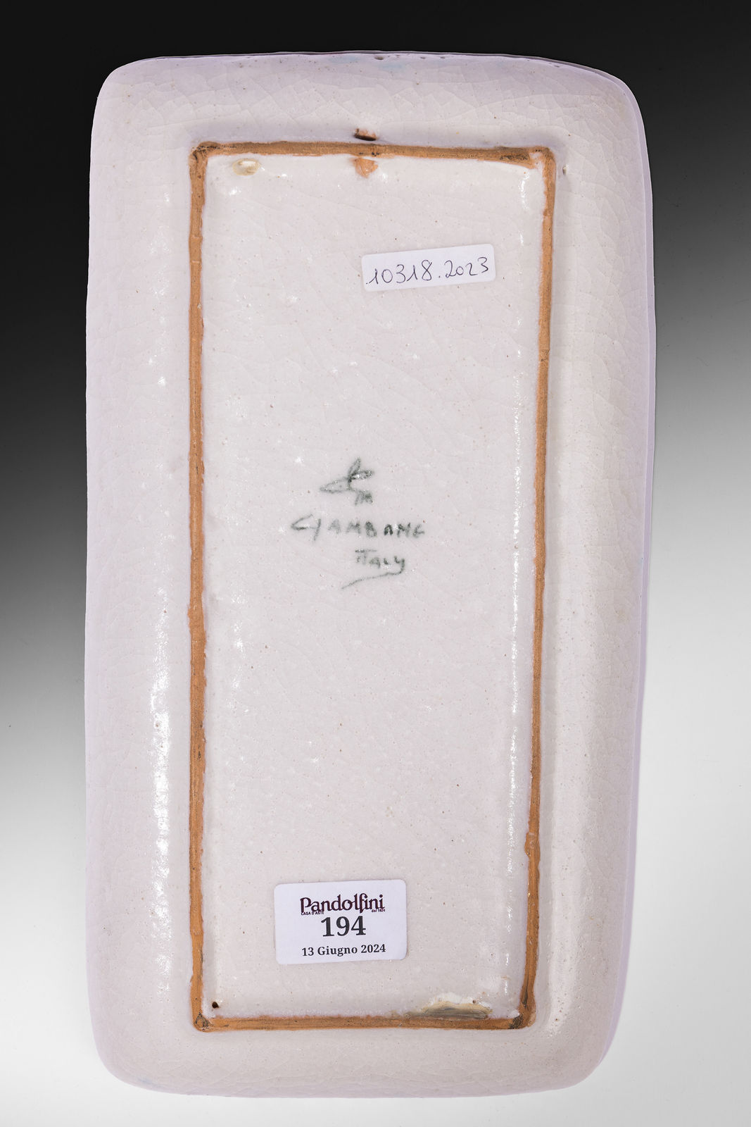 Guido Gambone, Rectangular Dish, 1950