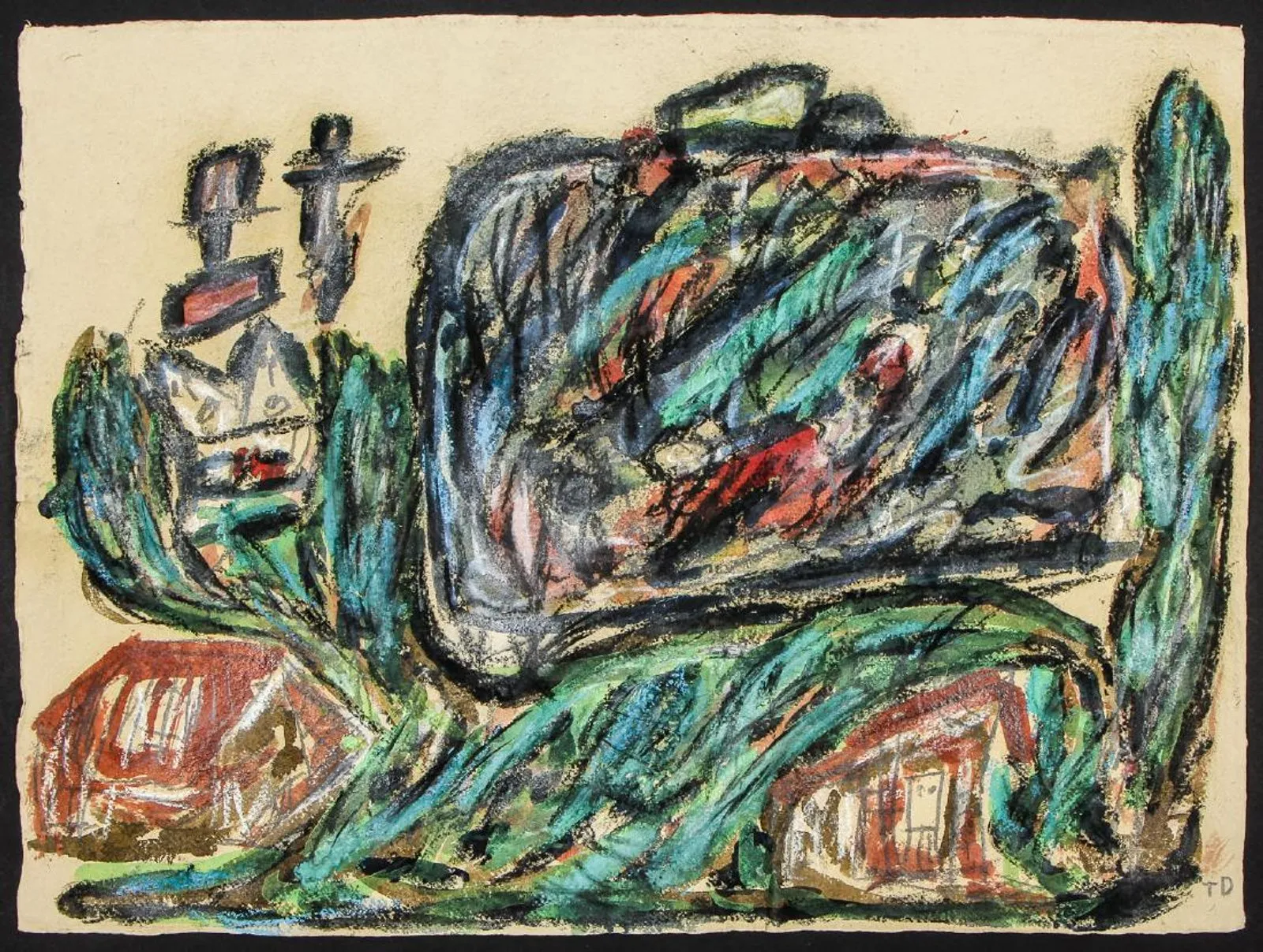 Thornton Dial, Hiding From The Burning Crosses (Emelle), 1998