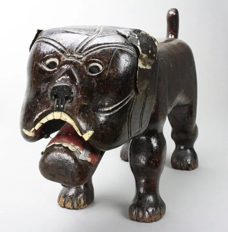 FOLK ART, ENGLISH BULLDOG FOLK ART, c. 1920’s