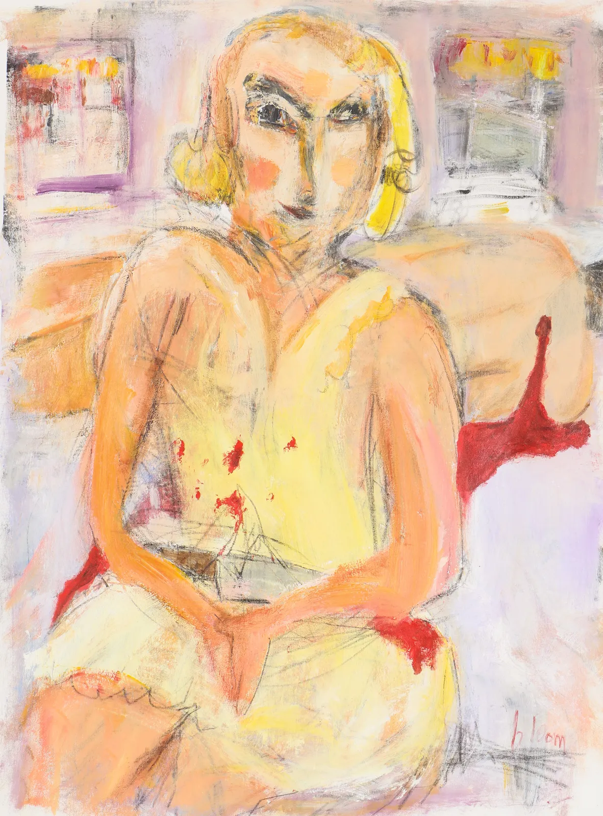 Jim Bloom, Untitled (Seated Woman with Blonde Hair)