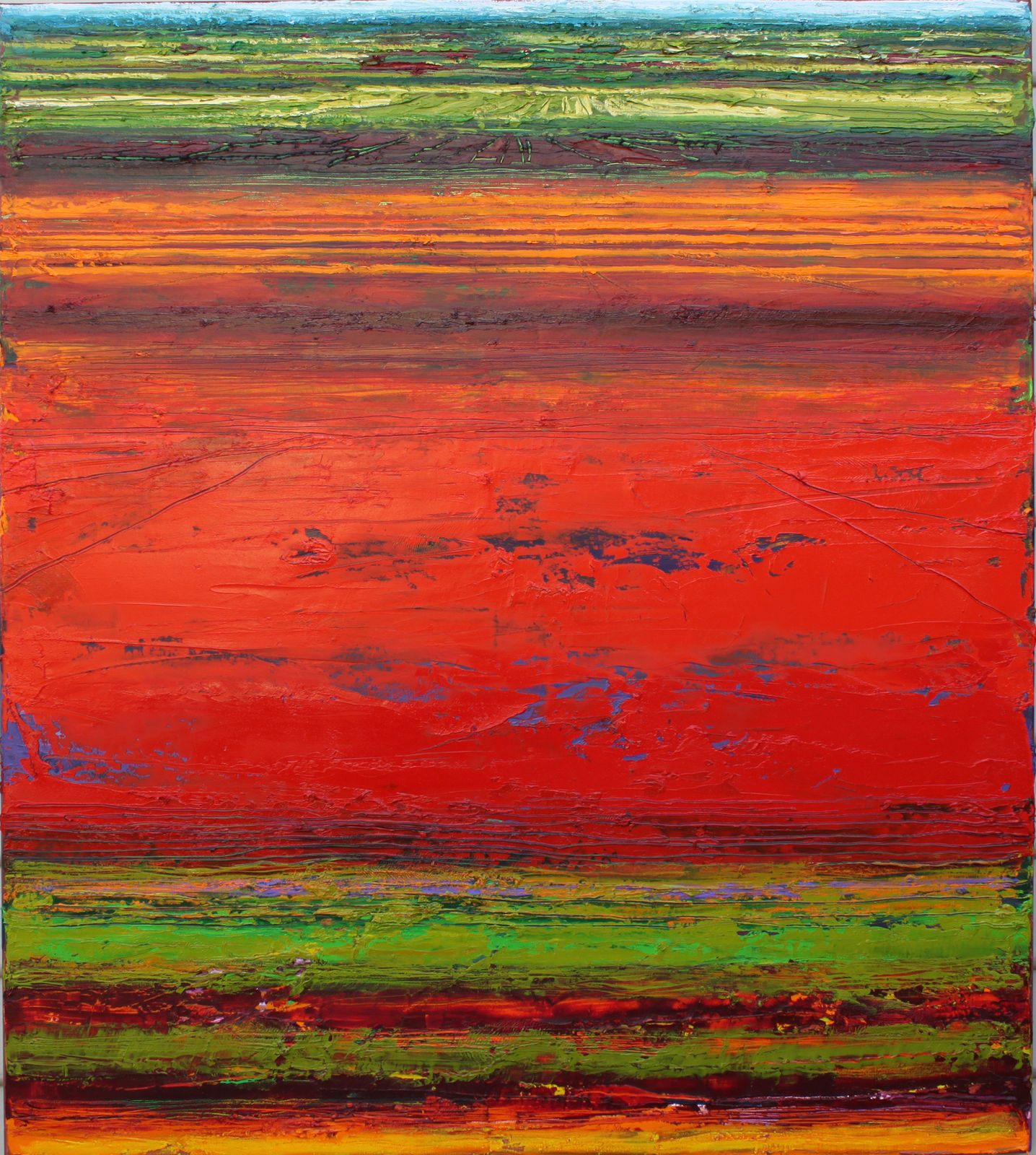 Patrick Grieve, Folded fields with wet soil Spring rain, 2018