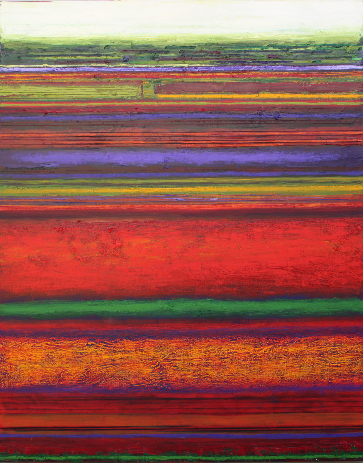 Patrick Grieve, Folded fields with red volcanic soil, 2018