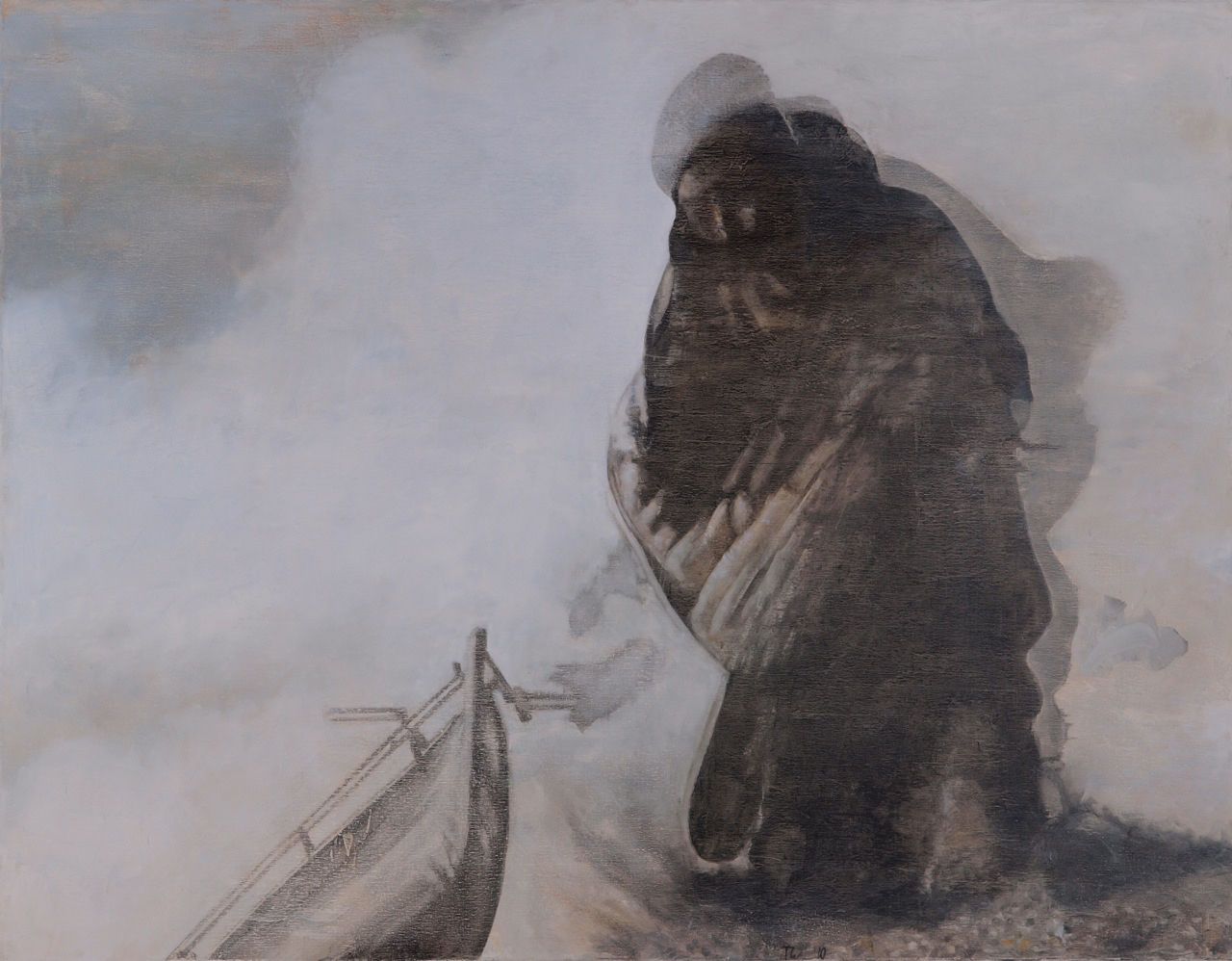 Thornton Walker, Figure with boat, 2010