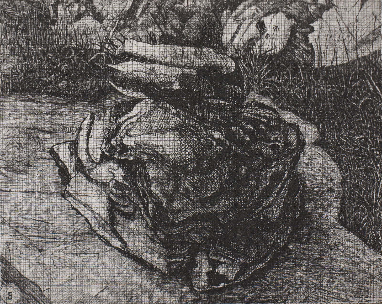 Raymond Arnold, Elsewhere World Fragment No 5 4th state, 2019