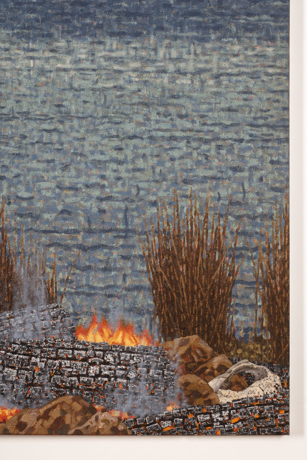 Richard Wastell, Black Swans of Hope, Evening, Woods Lake, 2020