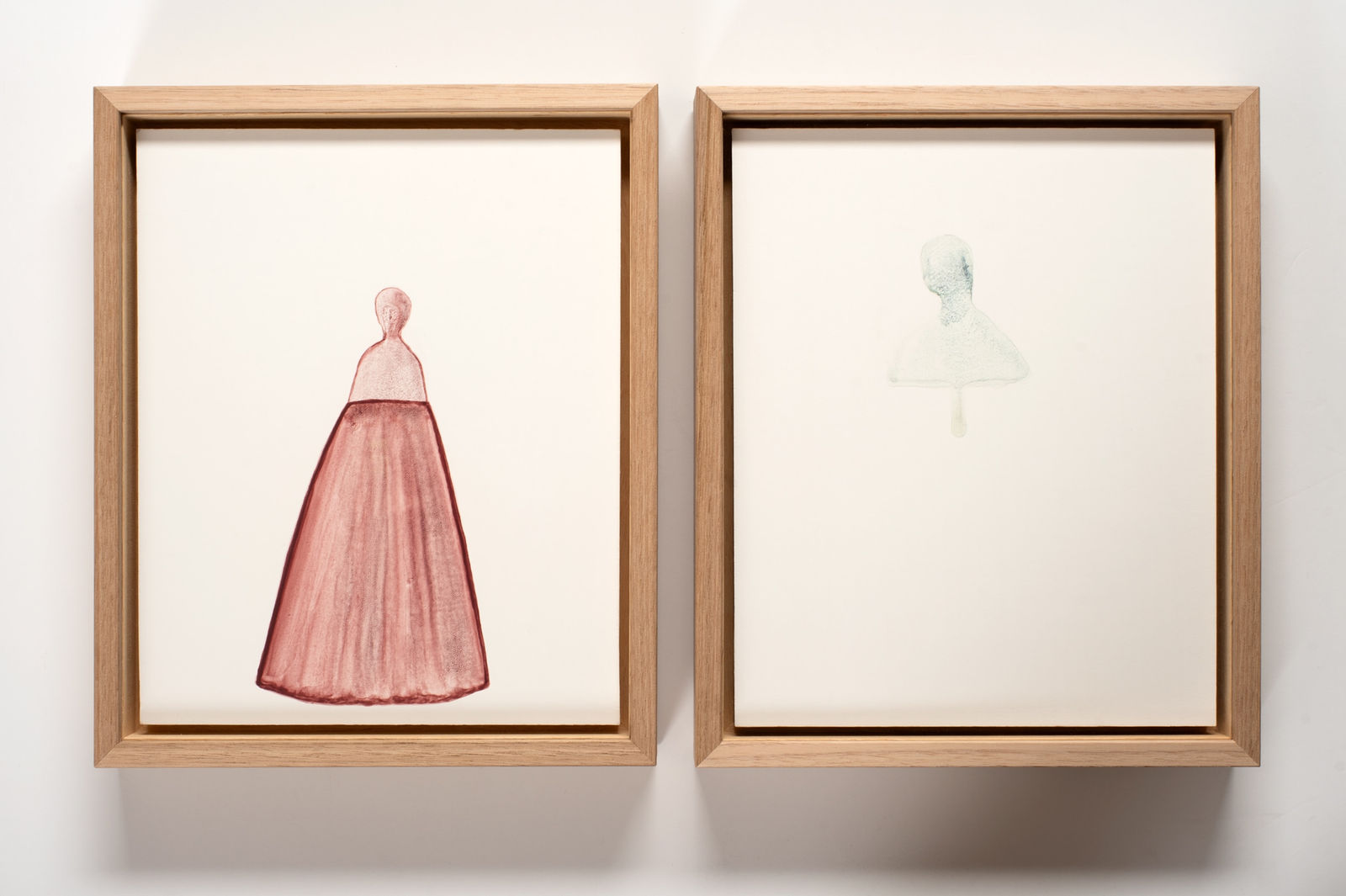 Sara Maher in collaboration with and Maria Mac Dermott, Sororal Twins (Potter's Pink and Rare Green Earth), 2025