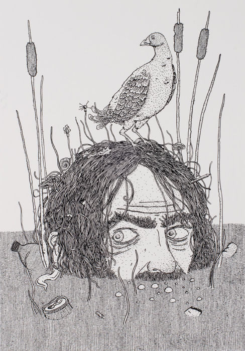 Tom O'Hern, Swimming in the pond at the tip, 2010