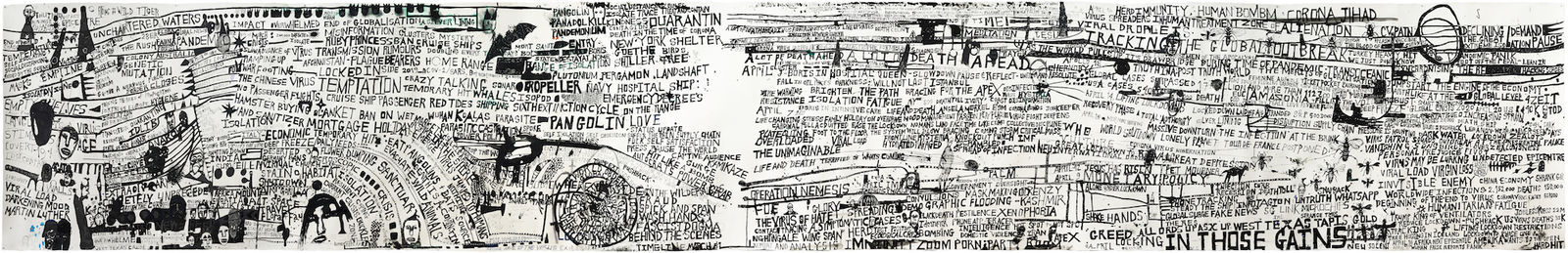 Locust Jones, Covid 19, Six weeks in the life of a global pandemic from March 6 to April 20 and the mass media and states of hysteria that accompanied this time, 2020