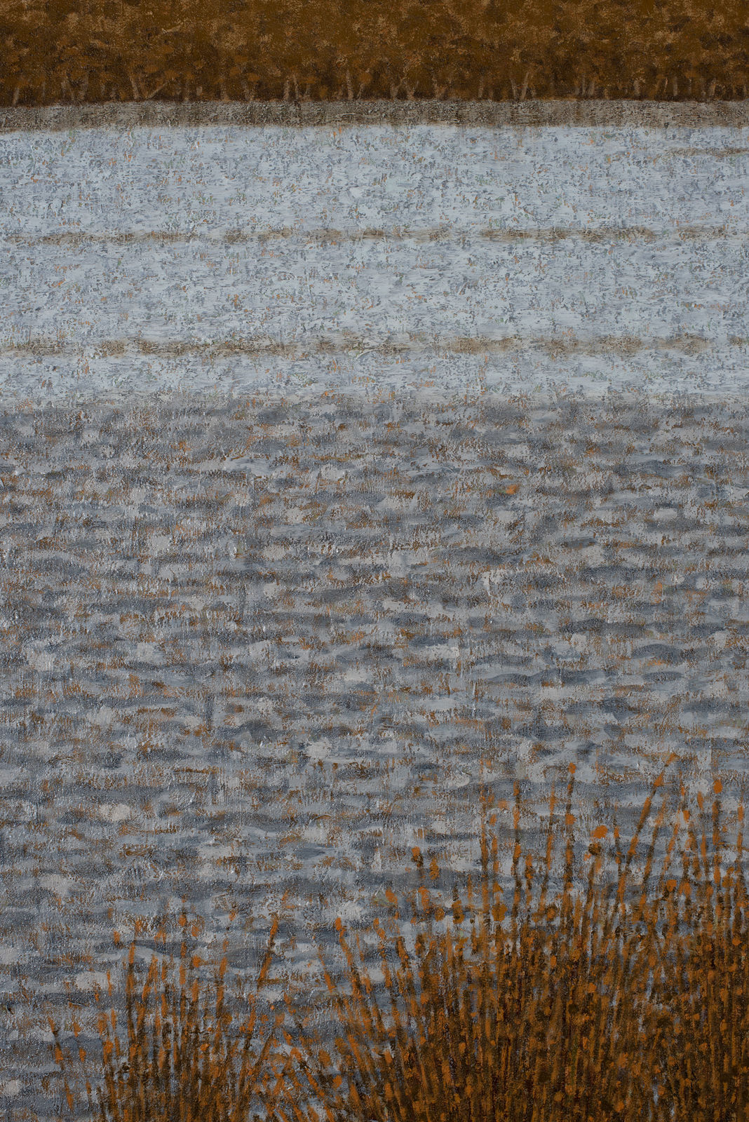 Richard Wastell, Tripod and light - nearing dusk at Woods Lake, 2021