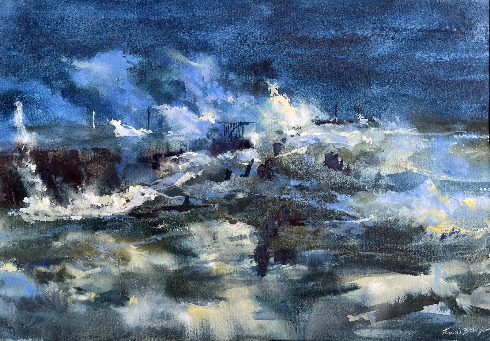 Francis Bowyer PPRWS Hon. RE, Stormy Sea