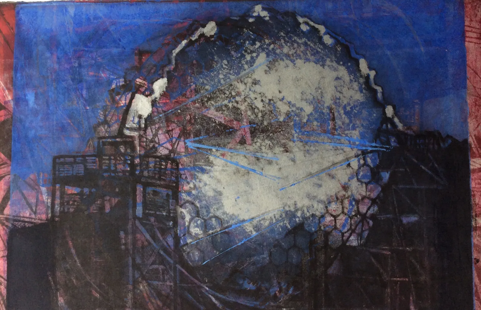 Margaret Sellars RE, Stargazing.Red