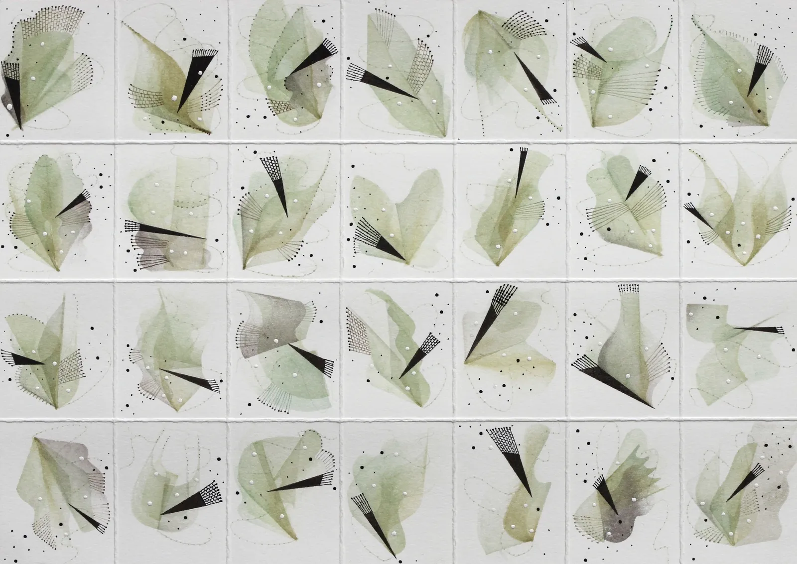 Rika Newcombe RWS, Garden in April 2020 no.2