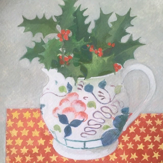 Wendy Jacob RWS, Holly in a Swansea Jug