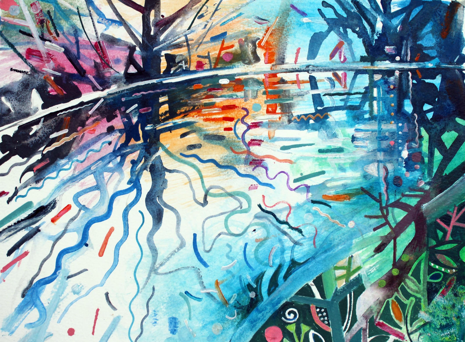 David Wiseman RWS, River Brent Late Afternoon