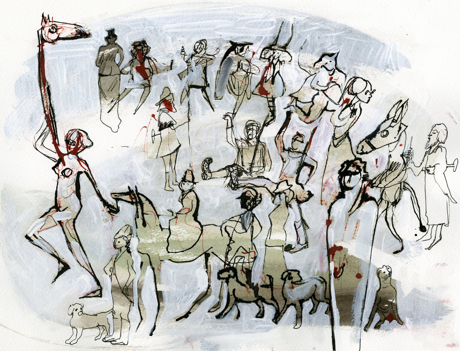 Julia Midgley RWS RE, Procession