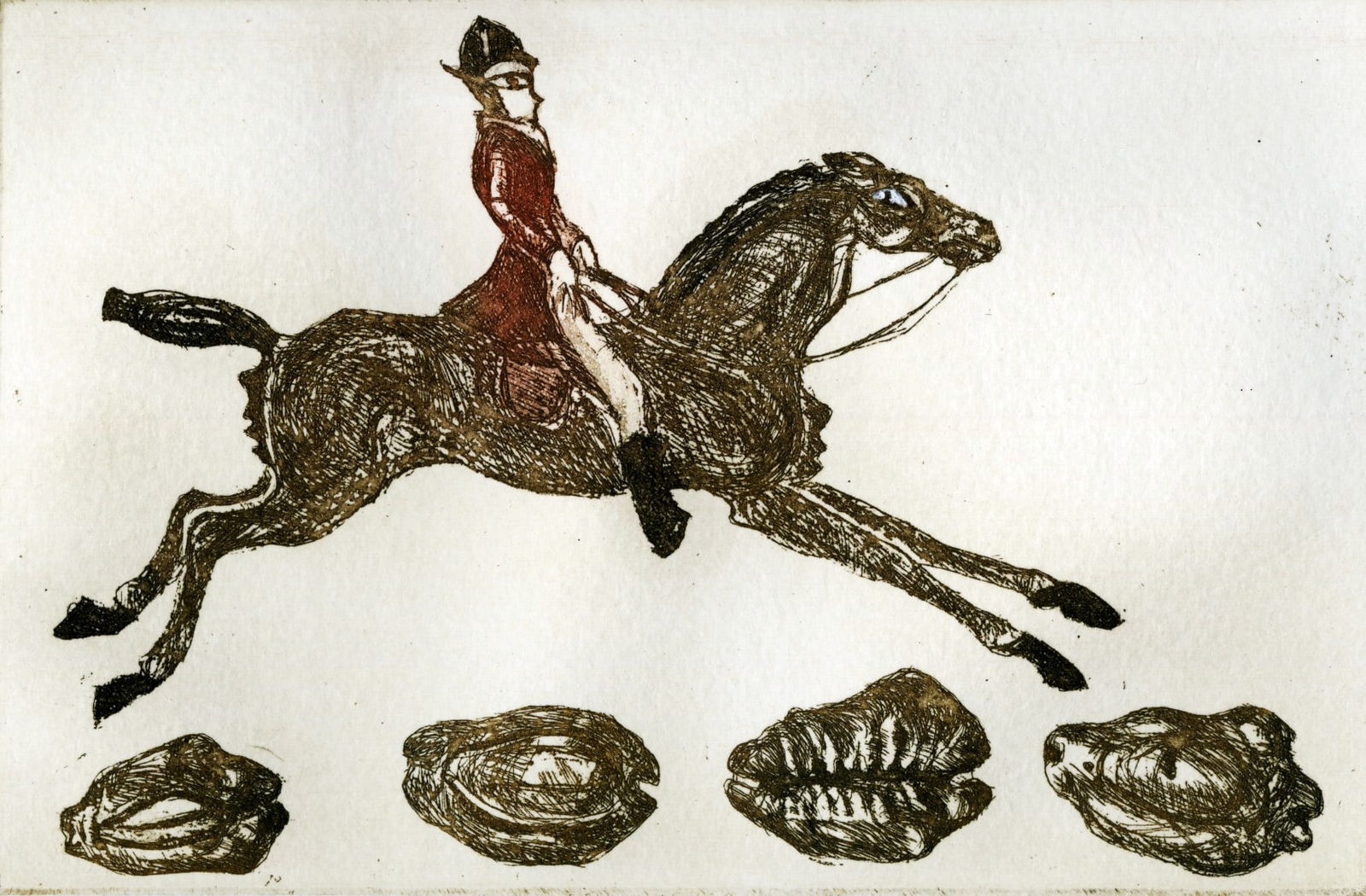 Julia Midgley RWS RE, Lead Huntsman with Cowries