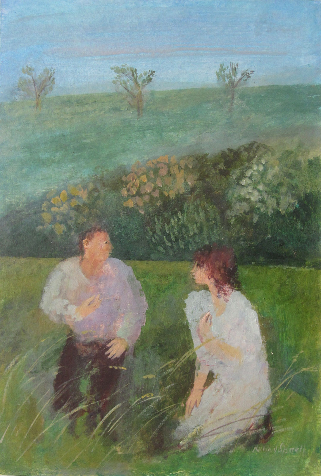 Richard Sorrell PPRWS Hon. RE, Kneeling in the Long Grass