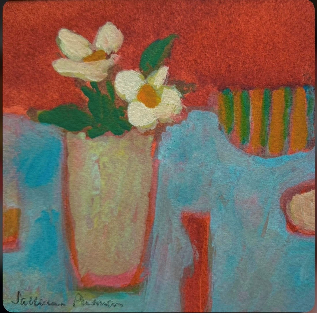 Salliann Putman RWS, On the Blue Table