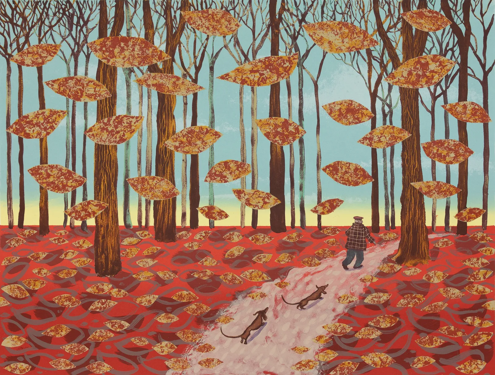 Mychael Barratt PPRE Hon. RWS, Hockney's Dog - Autumn