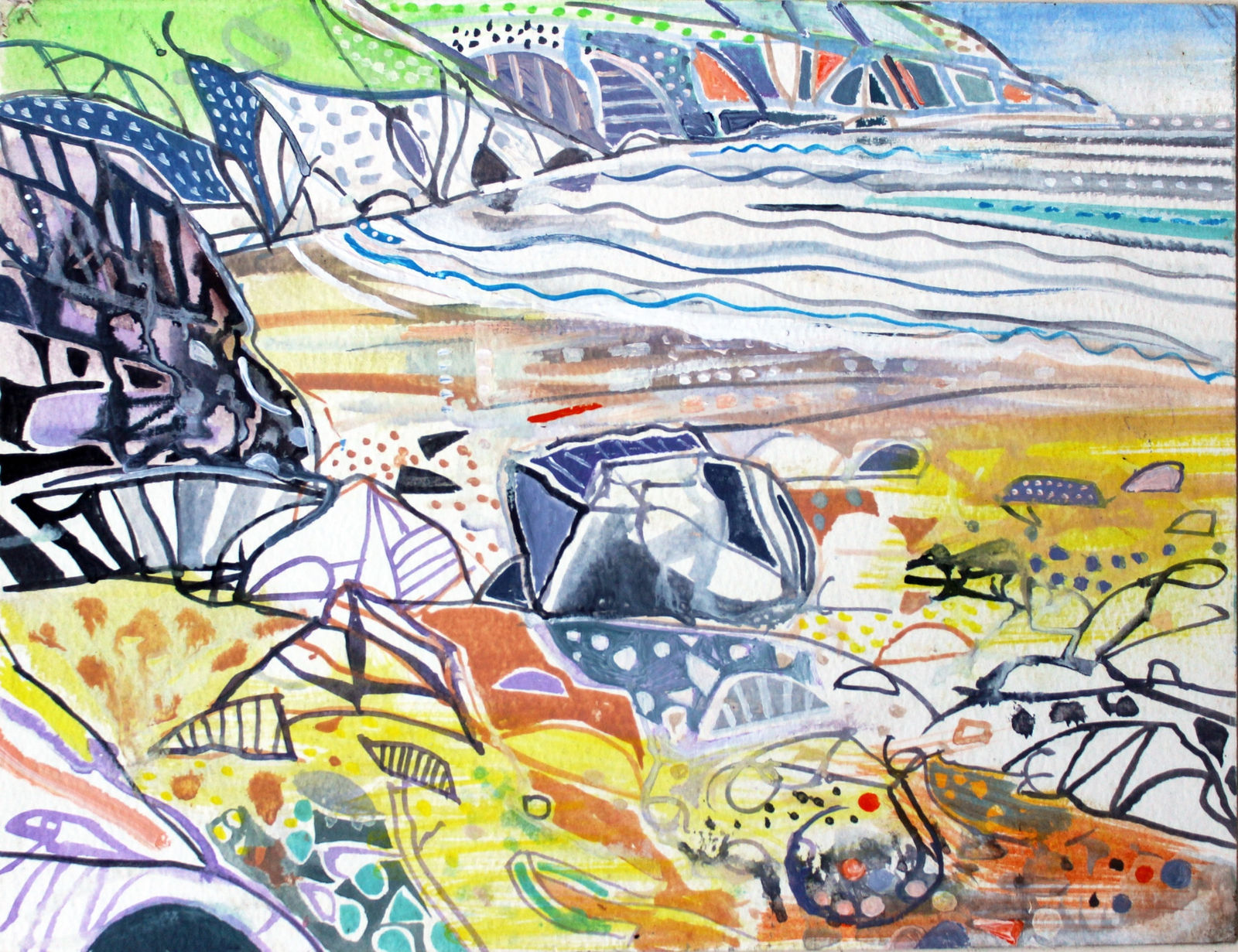 David Wiseman RWS, Amongst the Rocks, Hope Cove