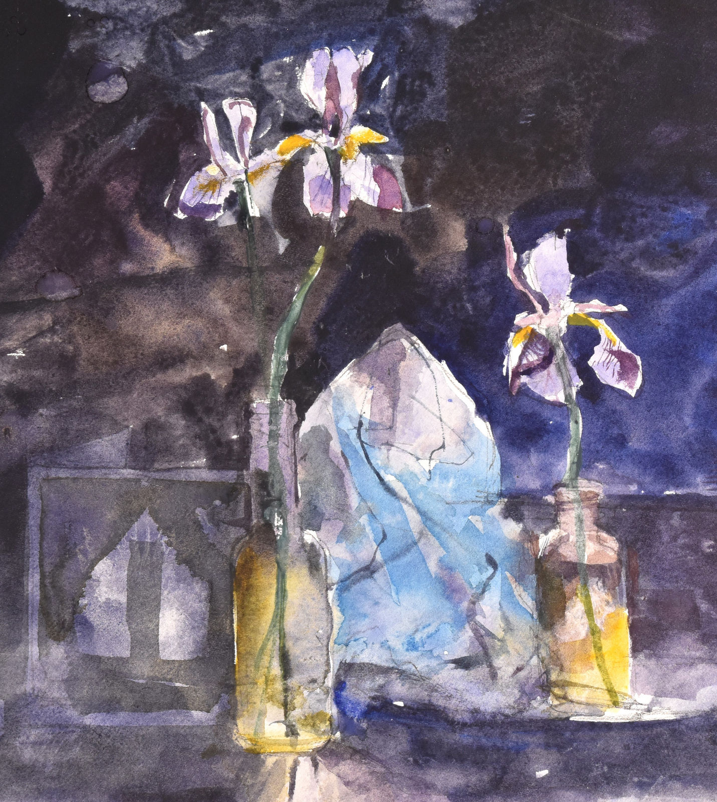 Richard Pikesley RWS, A Card from MW (and Irises)