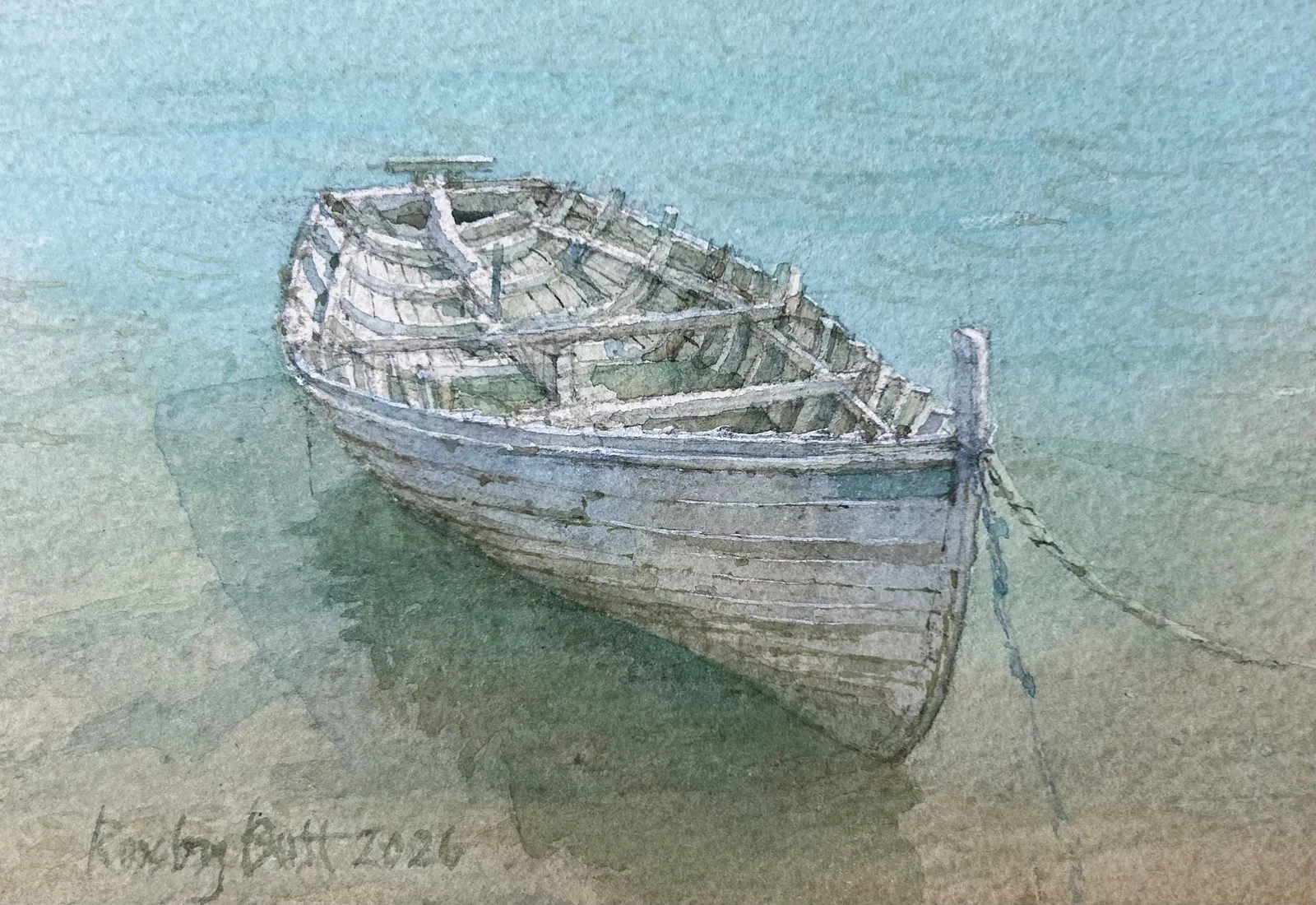Dennis Roxby Bott RWS, Dilapidated Boat