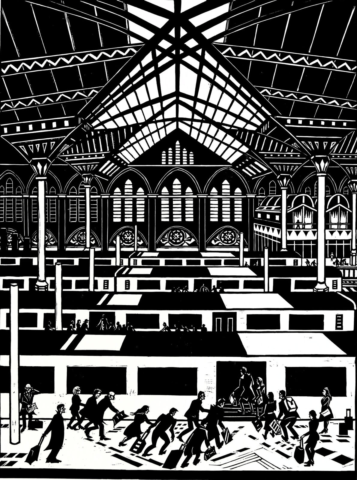 Jeremy Blighton RE, Liverpool Street Station - Boarding the Express
