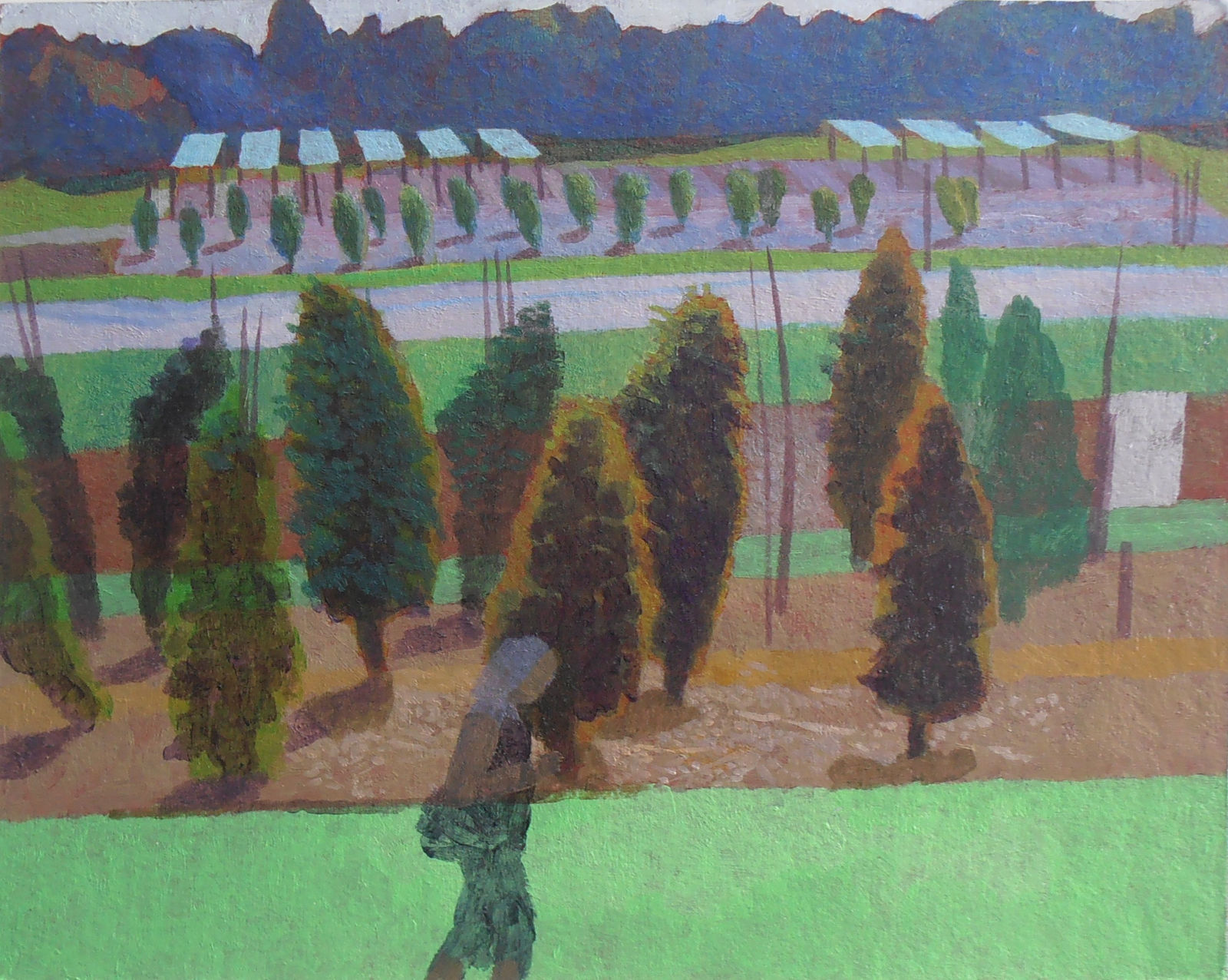 Michael Collins RWS, Figure at Wisley