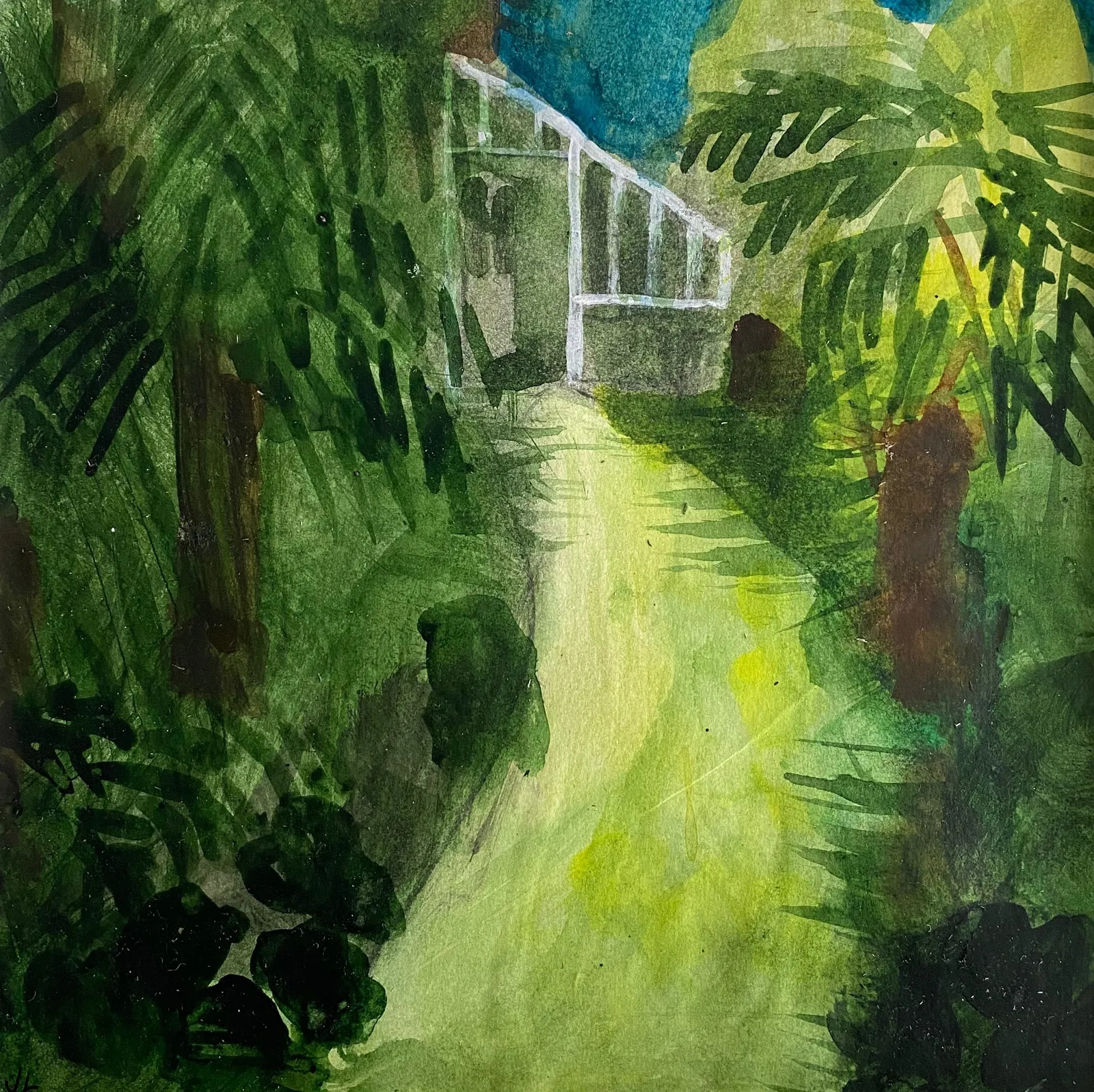 Jill Leman PPRWS Hon. RE, Path to the Fernery