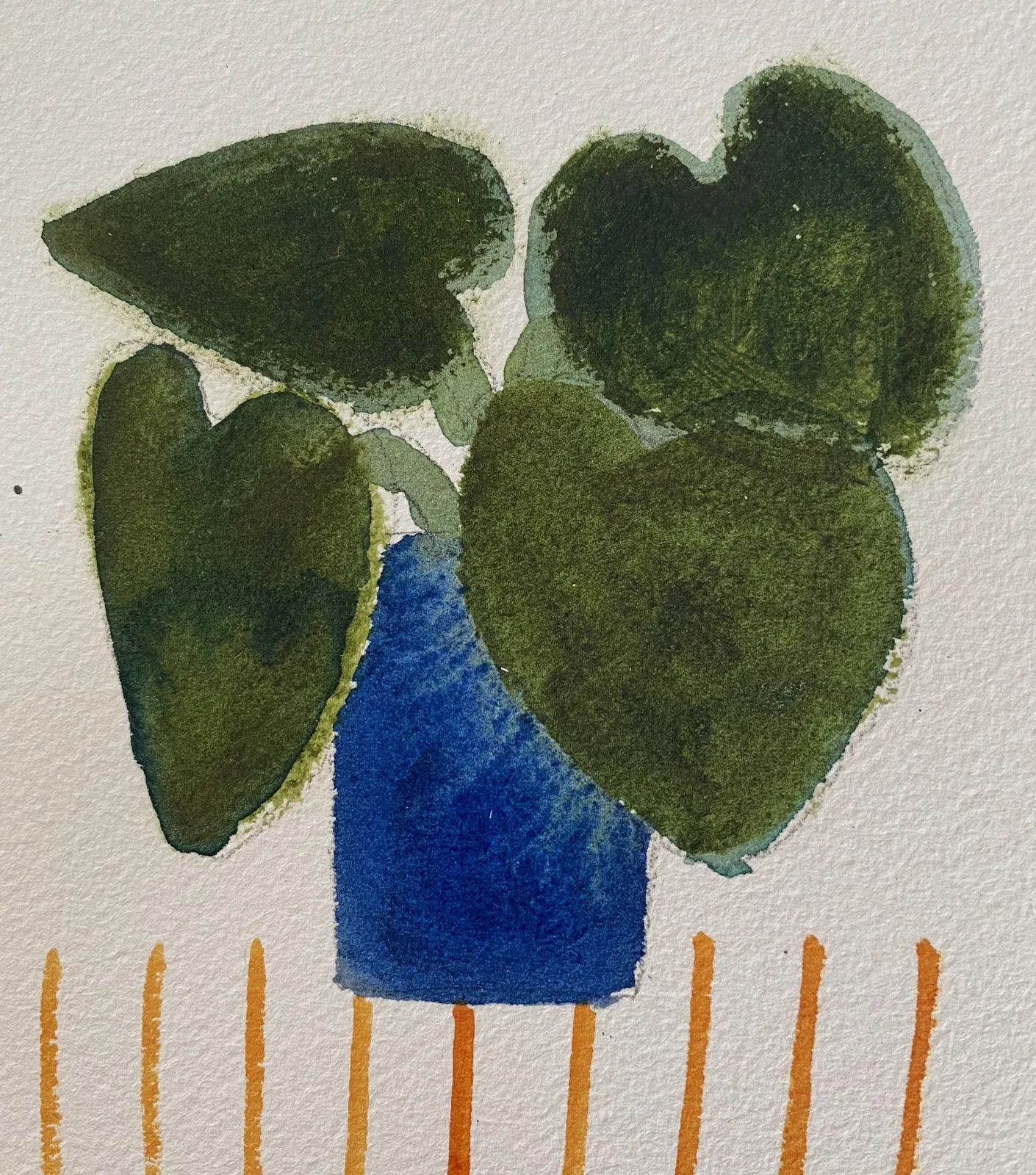 Jill Leman PPRWS Hon. RE, A Few Green Leaves