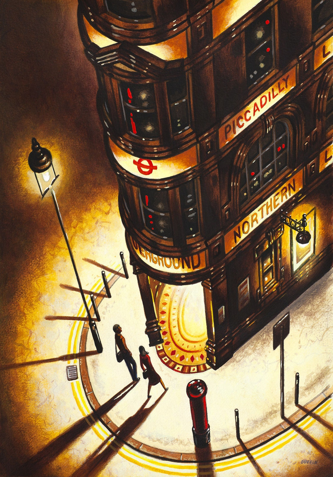 John Duffin RWS RE, Late Night Tube