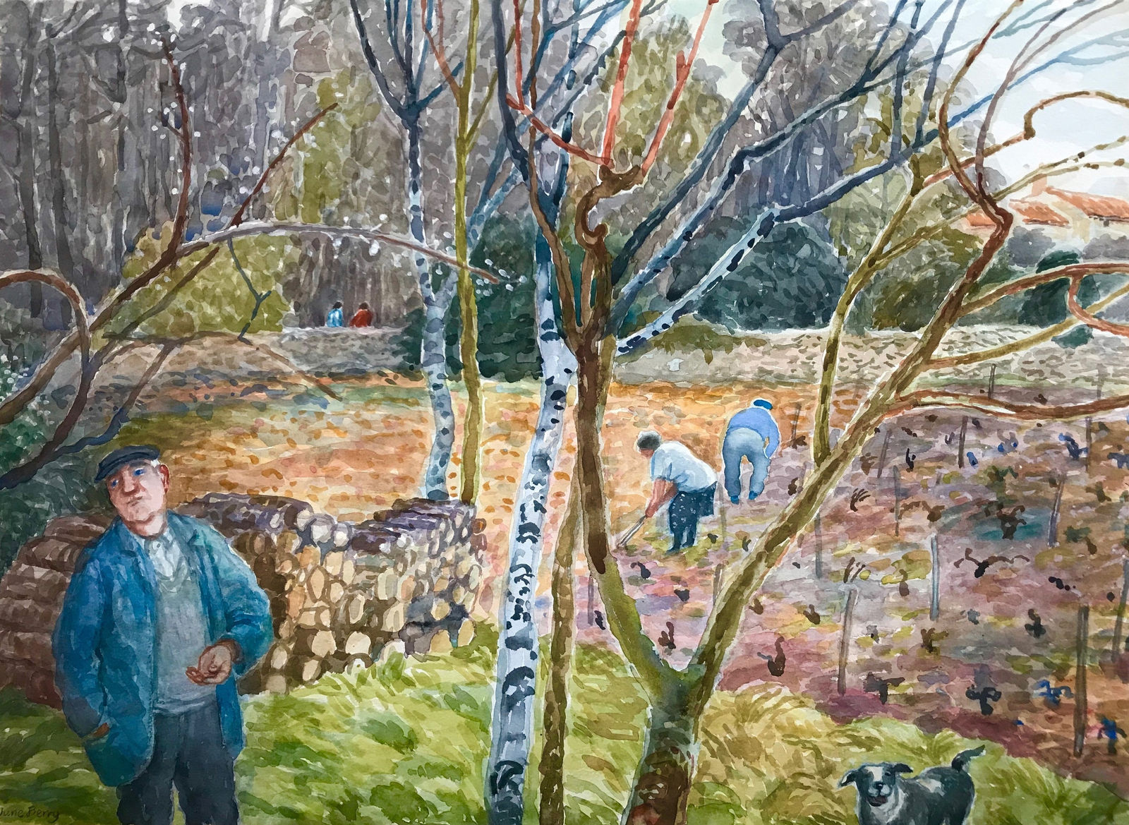 June Berry RWS RE, The Little Vinyard in Early Spring