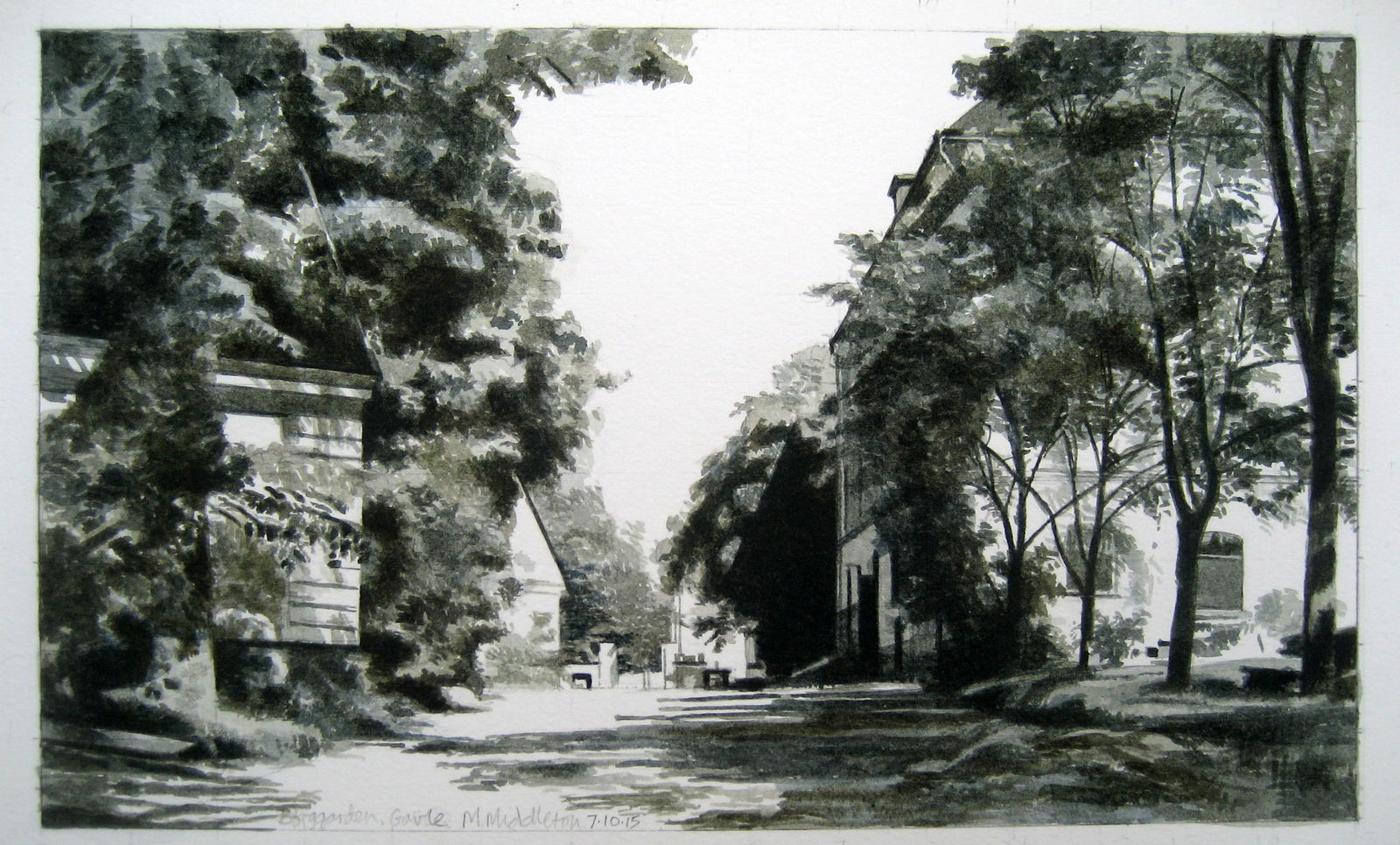 Michael Middleton RWS RE, Borggarden Gavle