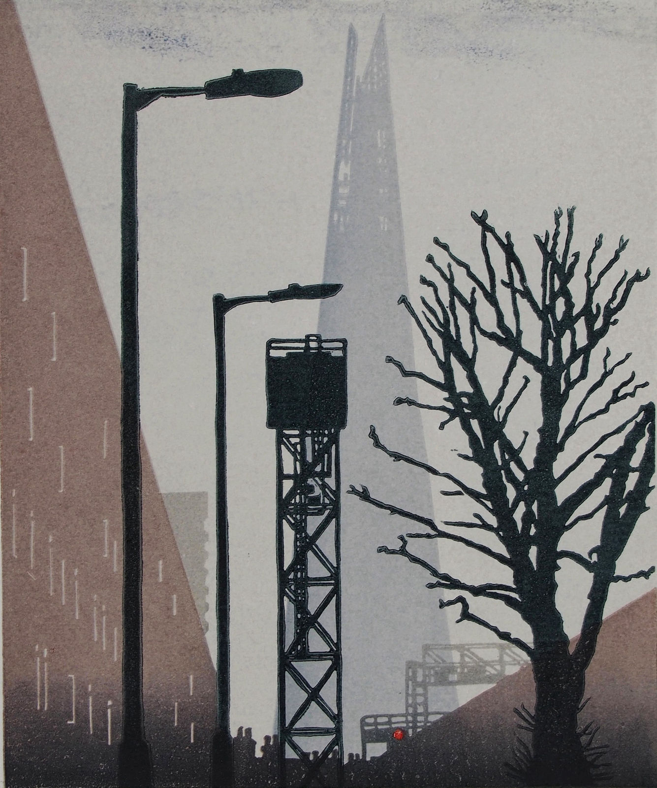 Janet Brooke RE, A Misty Day in Bermondsey