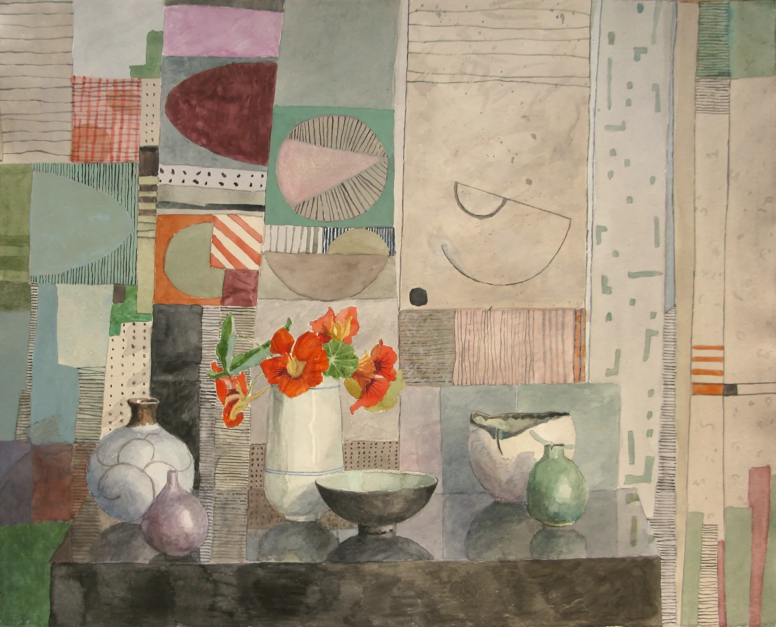 Annie Williams RWS RE, November Nasturtiums