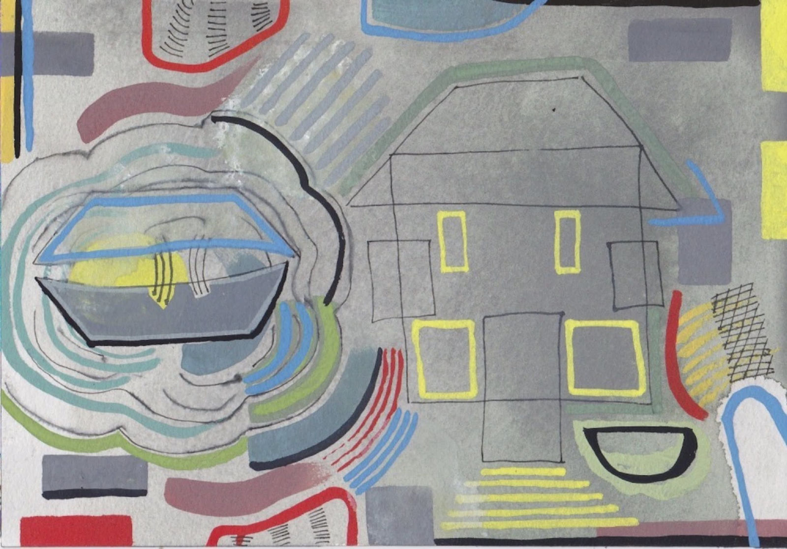 Chloe Fremantle RWS, Home Sweet Home the Lights are on but Nobody's Home